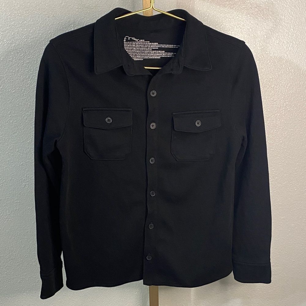 Art Class- Boys Classic Black Shirt Jacket- Size large